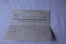  1877 Merchants Receipt Ingersoll, ONT David White Co. Vintage picture