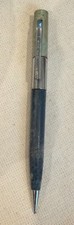 Vintage Scripto Mechanical Pencil Blue & Chrome Slide Click Mechanism USA 1.1mm picture