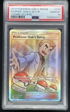 2019 Pokemon Sun & Moon Cosmic Eclipse #233/236 Professor Oak's Setup PSA 10 picture