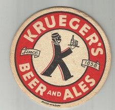 1940's Krueger beer coaster beer and ales - krueger of  Newark, NJ Since 1858 #2 picture