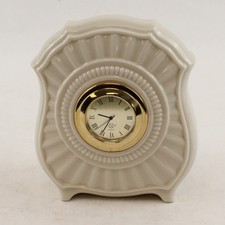Vintage Lenox Ivory Porcelain Mantel Clock Gold Trim Not Working picture