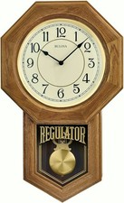 Bulova Thomaston Wall Clock - Regulator, Chiming, Golden Oak (C3545) Open Box picture