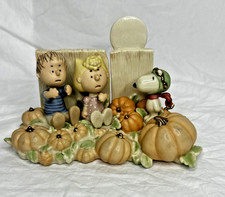Lenox Peanuts The Great Pumpkin Patch Snoopy Linus Sally 2006 **FLAW picture