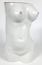 Japanese Fukagawa Arita Vase ~ Nude Female Form ~ Porcelain w/Gold Details 7
