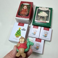 Hallmark Keepsake Christmas Ornament Lot Of 7 Multicolor Hanging Ornaments picture