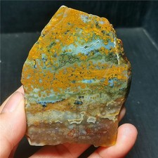 TOP 67 G Natural Polished Orbicular Ocean Jasper piece Reiki Healing  BR449 picture