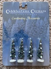 NIP Vintage Cobblestone Corners Coordinating Accessories Trees picture