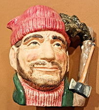 Vintage 1966 Royal Doulton The Lumberjack Toby Character Mug D6610 Large 7” picture