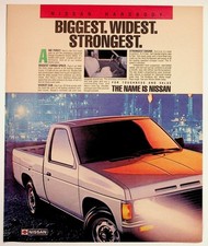 Vintage Nissan Hardbody Pickup Truck Ad Original Magazine Advertisement D21 picture