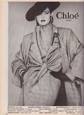 1983 Chloe Francois Lamy 2-pg Black and White Vintage Fashion Print Ad 1980s picture