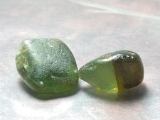 Green Zircon 36ct Rough Stones  (  2pcs ) Sri-Lanka. picture