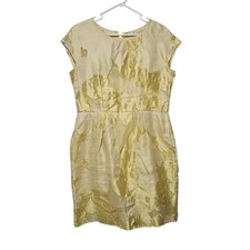 ESCADA Spring Ready to Wear collection yellow silk mini dress size 38 picture