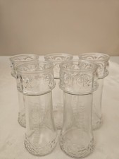 Lot of 5 Vintage Red Lobster Lighthouse Glasses Rocky Base Cliffside Bar Vases picture