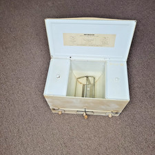 Vintage 1930s Lincoln SERVMASTER Metal Countertop Sugar Coffee Dispenser Bin picture