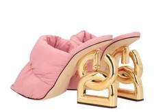 Dolce & Gabbana Quilted Nylon DG Heel Slide Mule Sandals - 37 picture