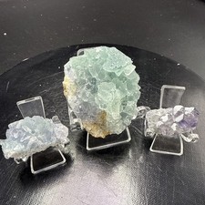 Natural Cubic And Octahedral Colorful Fluorite (3 Piece Lot) Specimen Minerals picture