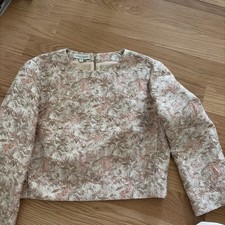 Narciso Rodriguez silk pink brocade  Long Sleeve Top size 42 picture