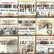 JFK Kennedy Assassination Newspaper Archive Lot 41 Oswald Ruby Funeral 1963 picture
