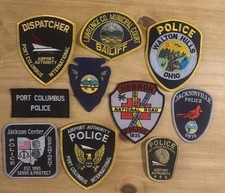 Lot Of 10 Vintage Ohio Police Patches Port Columbus Hebron Walton Hills Airport picture
