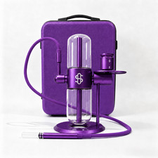 Gravity Hookah Glass Bong Gravity Infuser with Case - Full Size purple picture