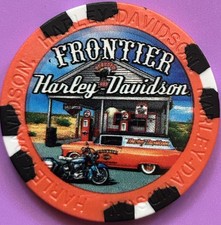Harley Davidson Wide Print Poker Chip from Frontier HD Lincoln, Nebraska RENAMED picture