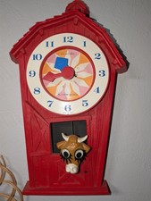 Vintage Wee Winkie Little Red Barn Pendulum Clock NO KEY by Westclox picture