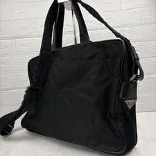 PRADA Men Bag Business Briefcase Black 2 Way Crossbody VHTF Designer Collection picture
