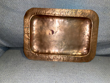 Vintage  Hand-hammered Solid Copper  Tray picture