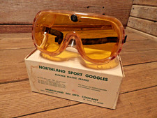 Vintage 1960-70's NOS NORTHLAND SPORT SKI Motorcycle Goggles USA - New in Box picture