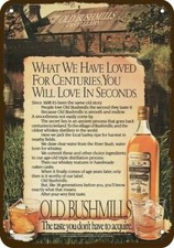 1982 OLD BUSHMILLS Whiskey Vintage-Look-Edge ***DECORATIVE REPLICA METAL SIGN*** picture
