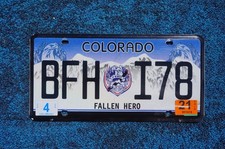 2021 Colorado FALLEN HERO License Plate picture