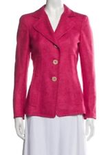 Akris Jacket Womens 14 Blazer Button Cashmere Silk Pink Tweed picture