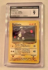 1999 Pokemon Base Set Magnemite 53/102 CGC 9 MINT Unlimited Vintage WOTC picture