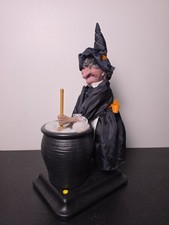 Vintage 95 Gemmy Talking Animated Stirring Witch Eyes Light Up Halloween Factory picture