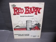Vintage 1970 The Red Barn Restaurant Menu - Greenfield, Missouri  picture