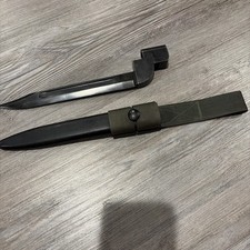 Post WWII British No.9 MK1 Bayonet w/Scabbard & Frog - For Lee-Enfield MK4 Rifle picture