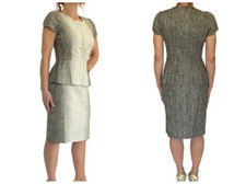 Narciso Rodriguez Silk Blend Ombre Tweed Runway Short Sleeve Skirt Suit Set 40 4 picture