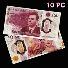 ENGLAND, 5pcs X 50 Fantasy Notes, Audrey Hepburn, Alan Turing,  picture