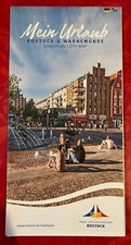 ROSTOCK & WARNEMUNDE GERMANY CITY MAP ENGLISH & GERMAN picture