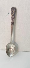 Vintage Siam Niello Sterling Silver 4 Inch Spoon Thailand picture