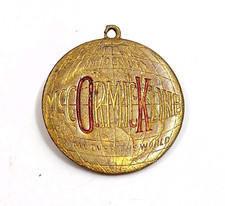 Vintage McCormick OK Line All Over The World Advertising Fob Company Globe Medal picture