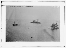 Vera Cruz harbor - U.S.S. MICHIGAN,American ships,Mexico,1914,Mexican picture