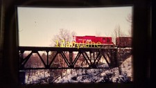 OT09 TRAIN ENGINE LOCOMOTIVE 35MM SLIDE VTR 751, NORTH HOOSICK, 1983 picture