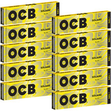 OCB Solaire King Size Slim Rolling Papers + Tips 32 Leaves Each (10 Booklets) picture