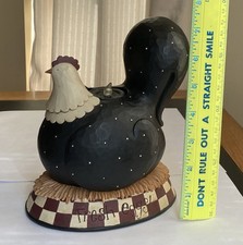 RARE Blossom Bucket Resin 2009 Hen on Nest Fresh Eggs Decor Dan DiPaolo picture