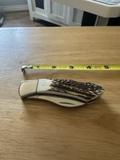 Boker Plus Fiskmuk Folding Knife Stag Handle Discontinued Rare picture