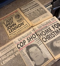 JOHN LENNON ASSASSINATION LOT (5) NY POST And DAILY NEWS -  picture
