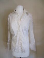ESCADA Neiman Marcus white diamond pattern stretch button  top shirt blouse 38 picture
