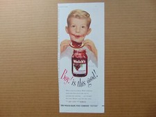 1948 WELCH'S GRAPELADE JAM Boy With Jam Face vintage art print ad picture