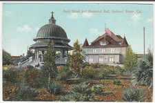 Los Angeles CA postcard - Band Stand and Memorial Hall Soldiers Home 1910s picture